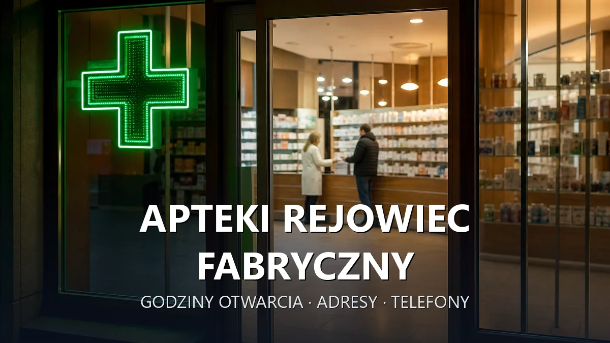Apteki Rejowiec Fabryczny, powiat chełmski - adresy, telefony, godziny otwarcia