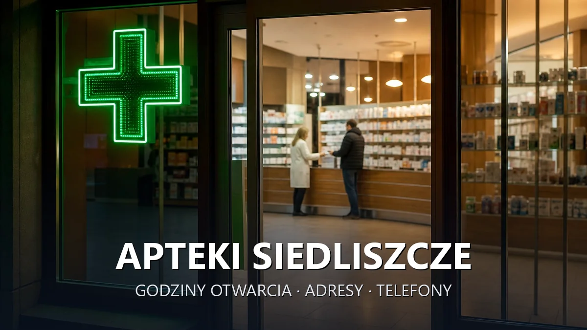 Apteki Siedliszcze, powiat chełmski - adresy, telefony, godziny otwarcia
