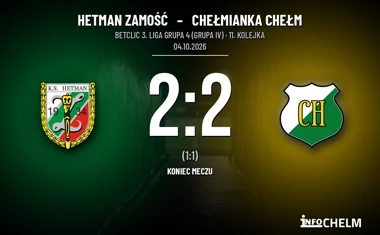 [PIŁKA NOŻNA] Hetman Zamość – Chełmianka Chełm 2:2. Lider remisuje w Betclic 3. Liga Grupa 4 (Grupa IV)