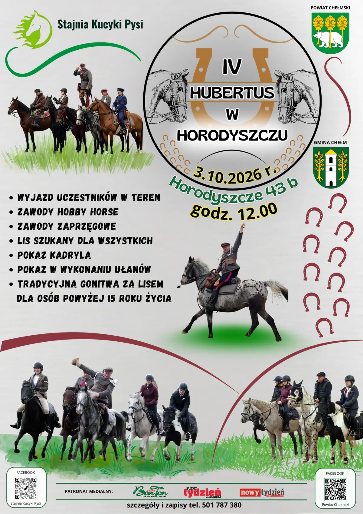 Grafika promocyjna wydarzenia IV Hubertus w Horodyszczu