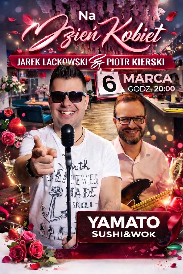 Grafika promocyjna wydarzenia Koncert na żywo: Dzień Kobiet — Jarek Lackowski & Piotr Kierski