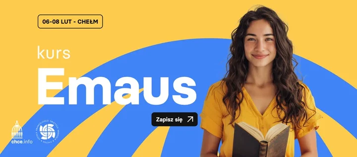 Grafika promocyjna wydarzenia Kurs Emaus – Rozpal serce Słowem Bożym!