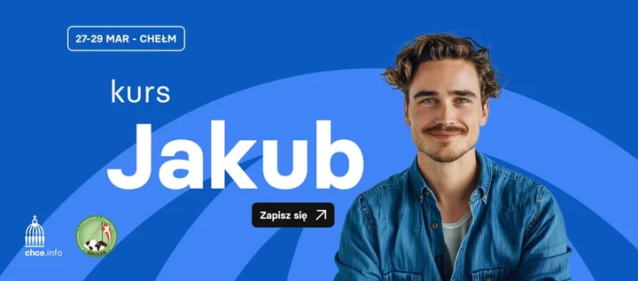 Grafika promocyjna wydarzenia Kurs Jakub — rekolekcje dla mężczyzn w Chełmie, 27–29 marca