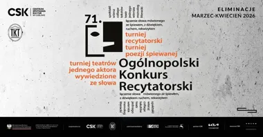 Grafika promocyjna wydarzenia 71. Ogólnopolski Konkurs Recytatorski — eliminacje powiatowe w Chełmie