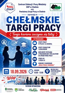 Chełmskie Targi Pracy 2026 – „Twoja kariera zaczyna się tutaj”