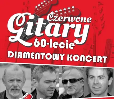 Grafika promocyjna wydarzenia Czerwone Gitary – Diamentowy koncert z okazji 60-lecia zespołu
