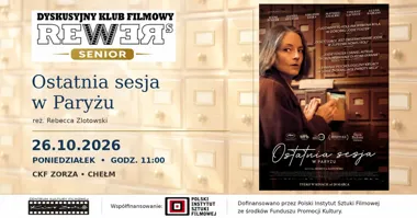 Grafika promocyjna wydarzenia DKF REWERS Senior: film w Chełmie