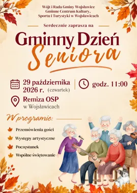 Grafika promocyjna wydarzenia Gminny Dzień Seniora w Wojsławicach