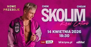Grafika promocyjna wydarzenia SKOLIM | Chełm — koncert Konrada Skolimowskiego w Chełmskim Domu Kultury