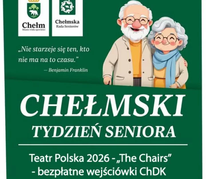 Grafika promocyjna wydarzenia The Chairs – Teatr Polska