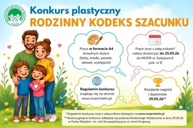 Rodzinny kodeks z kredki i farby. MOPR szuka rodzinnych pomysłów
