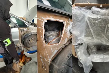 Specjalna skrytka w samochodzie. Służby znalazły ponad 8 kg marihuany