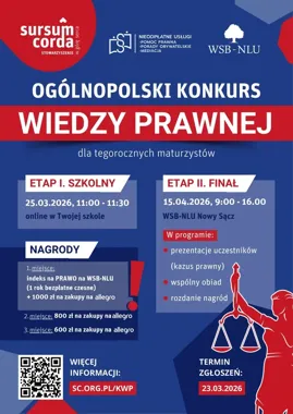 Konkurs PRAWO+ dla pełnoletnich maturzystów – bezpłatna szansa na nagrody i sprawdzenie wiedzy