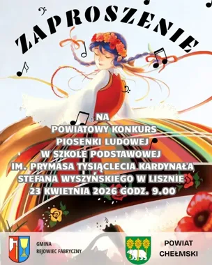 Powiatowy konkurs piosenki ludowej – młodzi wykonawcy spotkają się w Lisznie