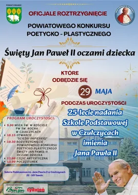 Młodzi autorzy z powiatu zostali nagrodzeni. W Czułczycach będzie papieskie święto