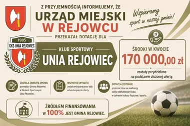 170 tys. zł dla GKS Unii Rejowiec na sportowe działania